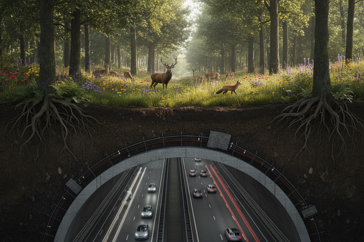 Overdekte snelwegen: wanneer de natuur rijdt over het verkeer