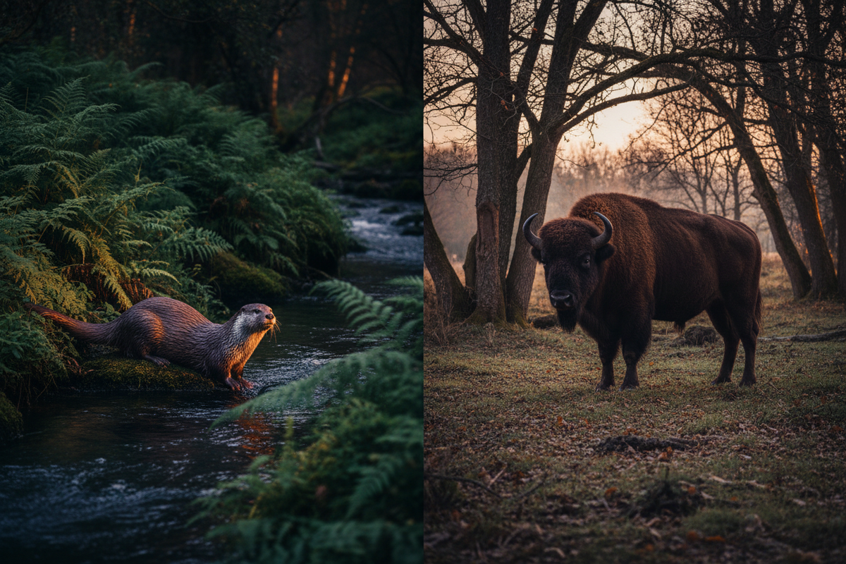 Otter & bizon: twee rewilding-iconen van Europa