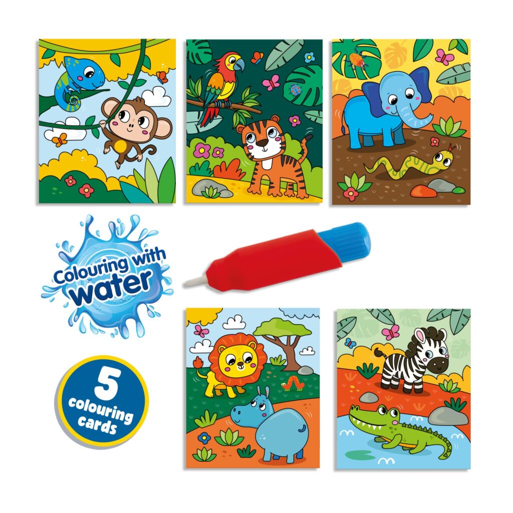 SES Kleuren met water kleurboek Safari