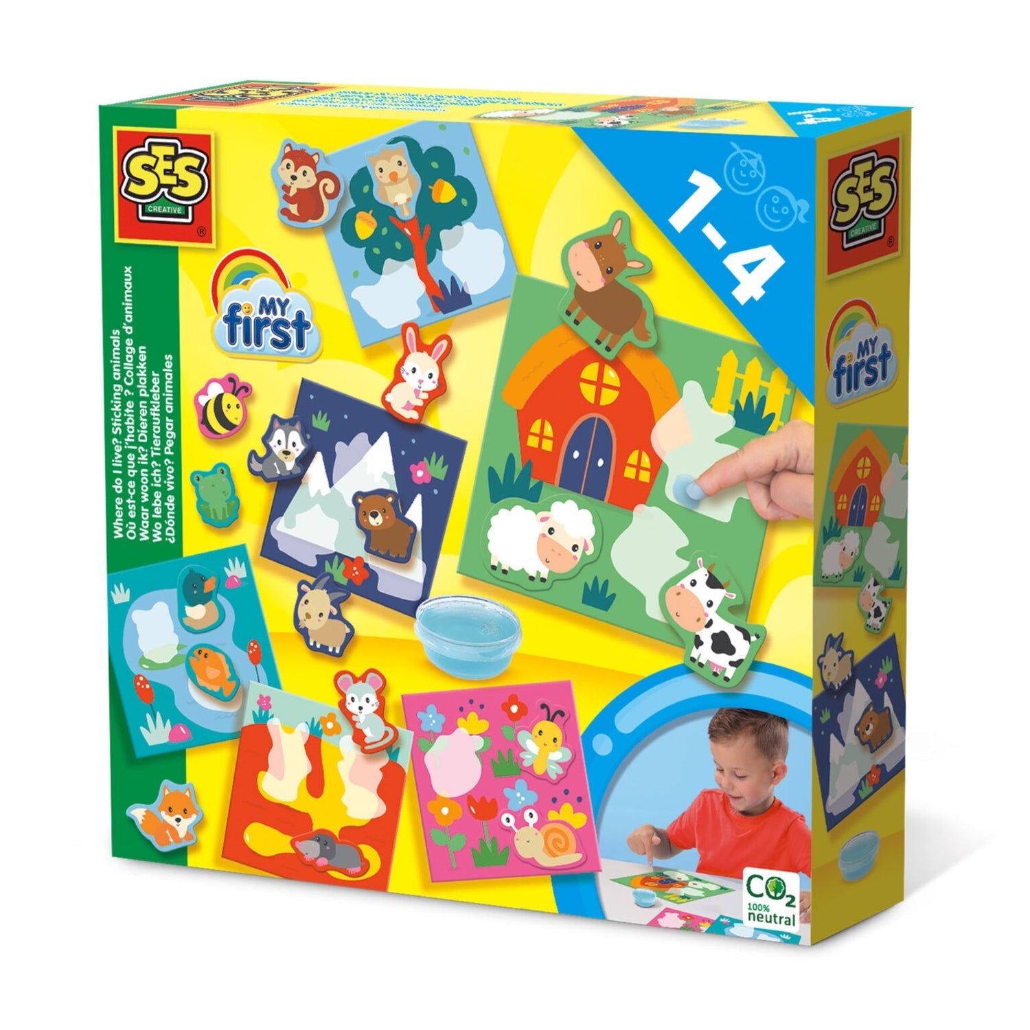 SES My First Waar woon ik Dieren plakken – Wildlife Explorer Kids