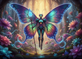 The Butterfly Guardian - Fantasy Wildlife Magnet