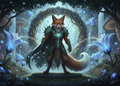 The Fox Guardian - Fantasy Wildlife Magnet