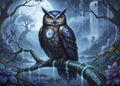 The Owl Guardian - Fantasy Wildlife Magnet
