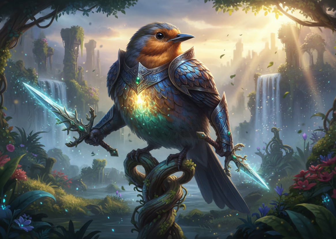 The Robin Hero - Fantasy Wildlife Magnet